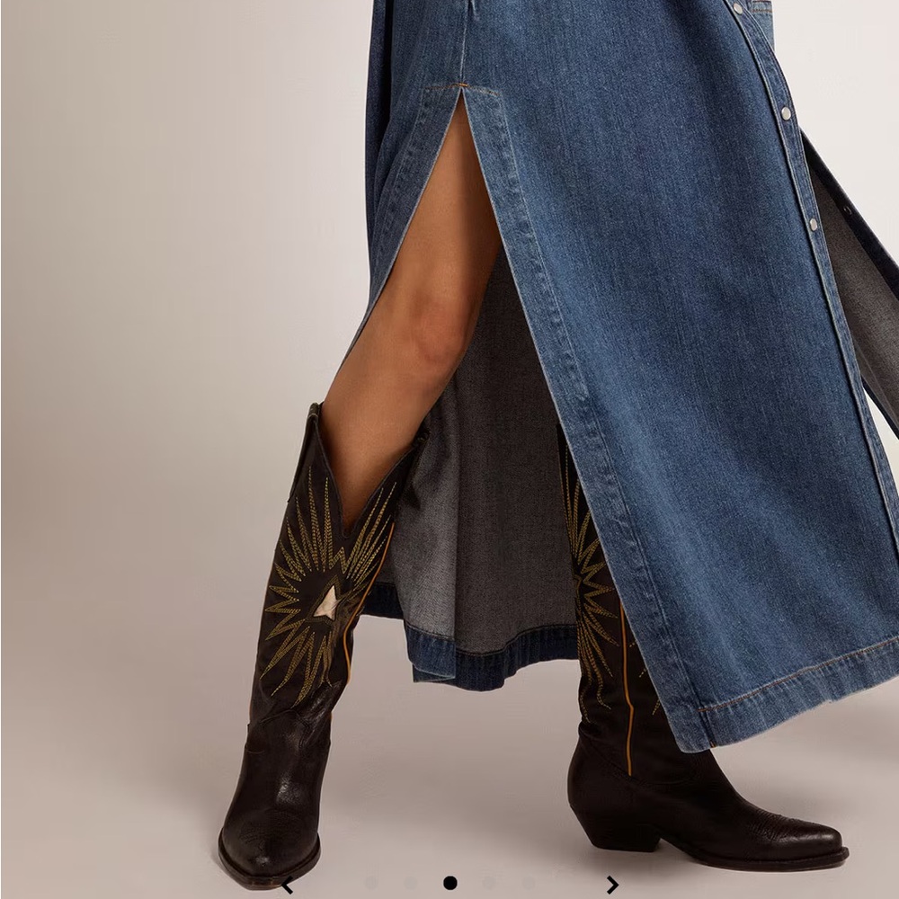 GOLDEN GOOSE Cowboy boots black gold 9.5 - Picture 2 of 9